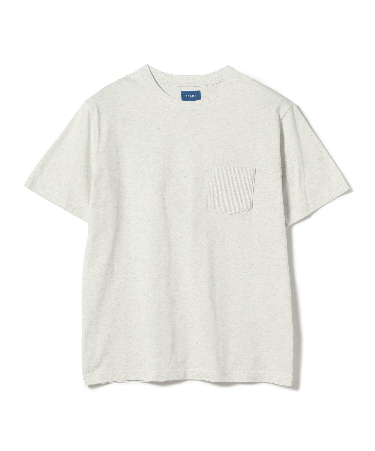 BEAMS / リブ ポケット クルーネック Tシャツ